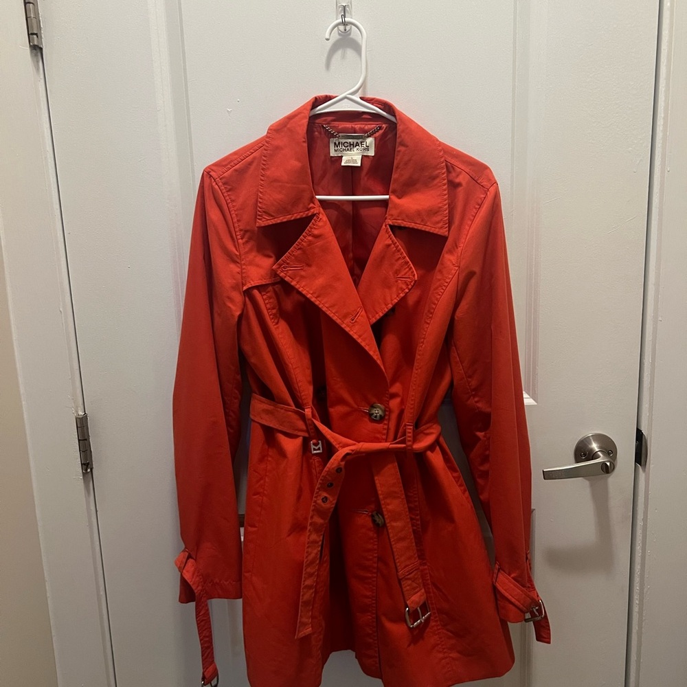 Michael Kors Women's Red Trench Coat